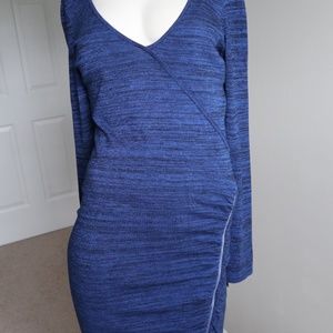 Royal Blue Guess Long Sleeve Sweater Dress